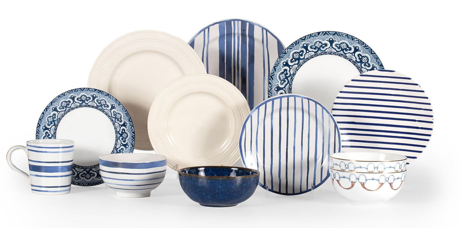 Cobalt Blue Decorated Porcelain Dinnerwares (1 of 3)