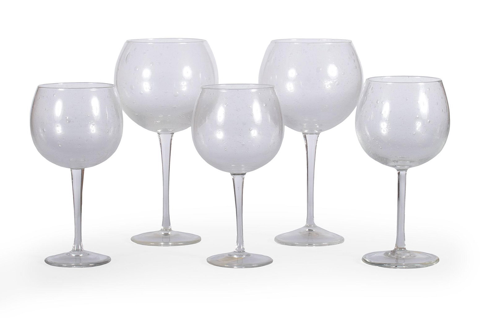 Mariposa Balloon Wine Glasses: Lot includes 18 Mariposa balloon wine glasses in original boxes; ht. 7.5 x dia. 3.25 inches.