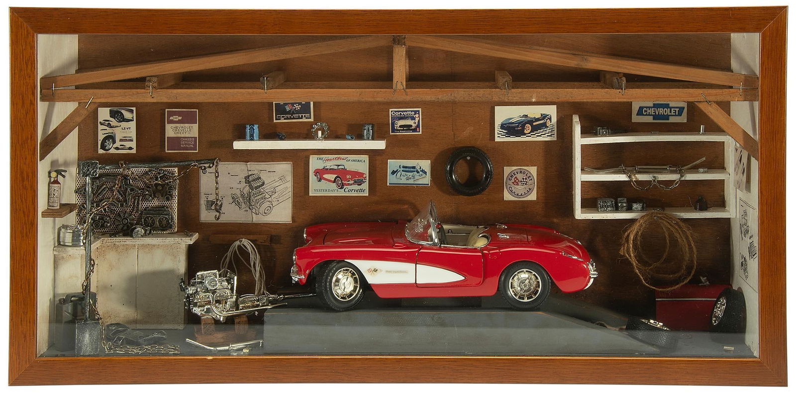 Chevorlet Corvette Car Shop Diorama (1 of 1)