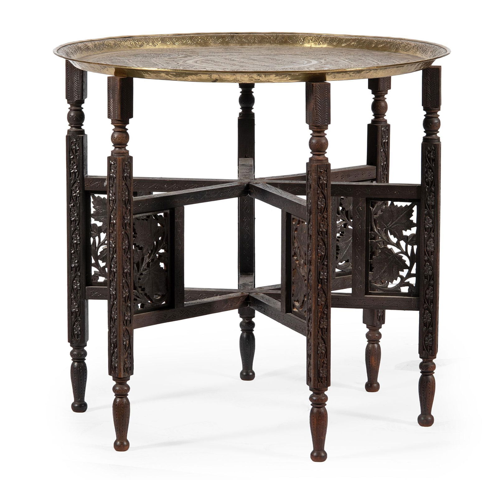 Anglo-Indian Brass Tray Table (1 of 2)