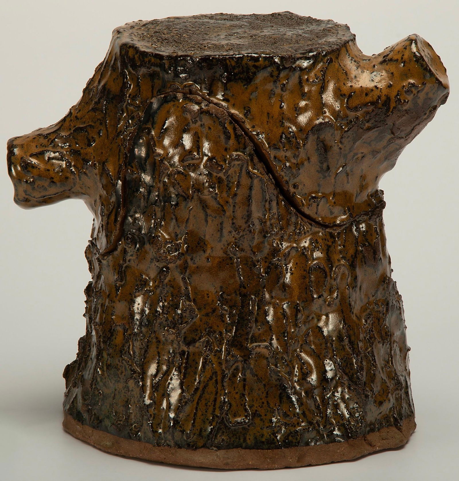 19th Century Americana Stoneware Tree Stump (1 of 3)