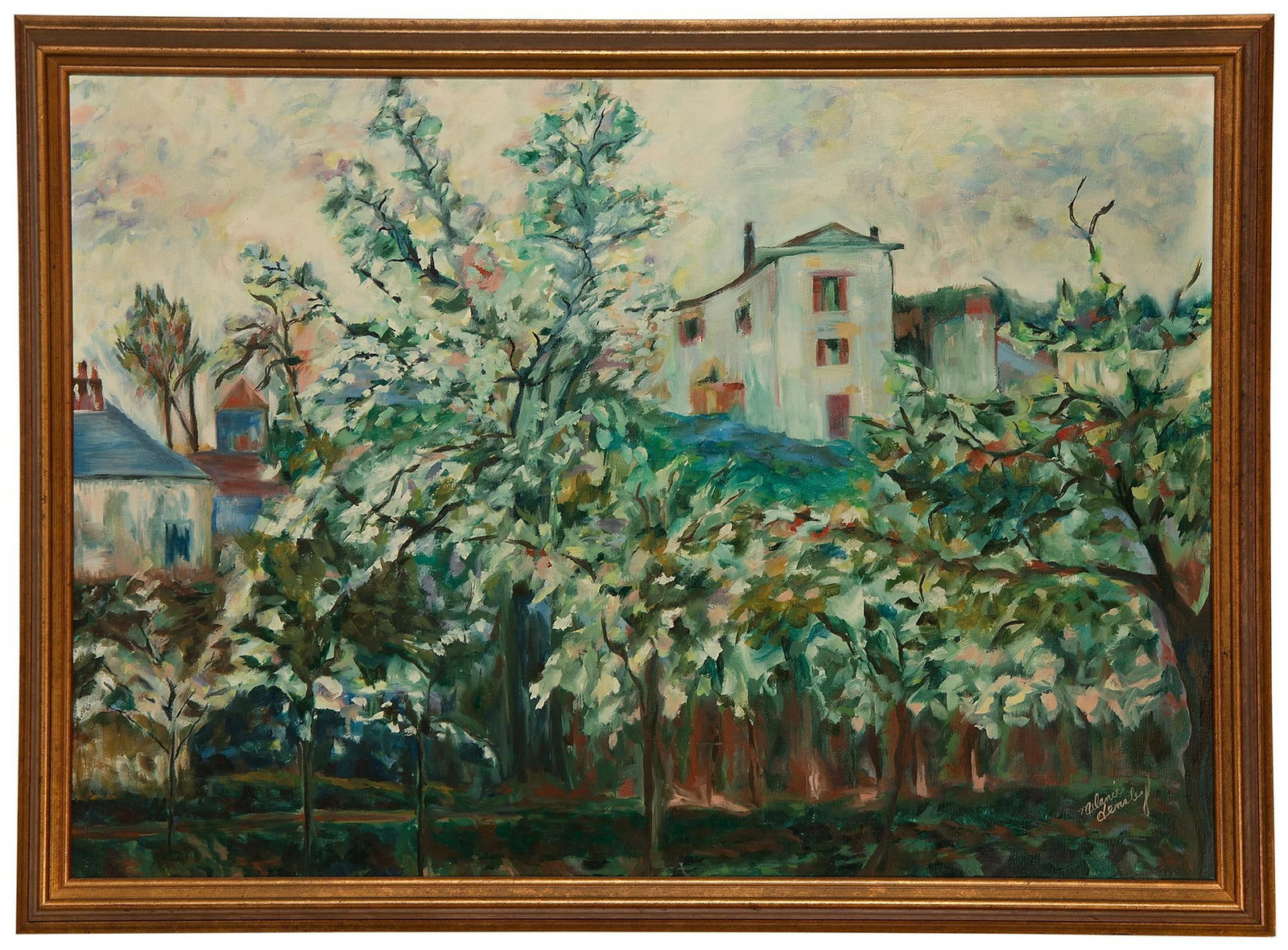 Melanie Densley Oil Landcape: Landscape Oil on Canvas Signed l.r. 25.5 x 36 inches (sight) 29 x 40 inches (frame) Overall good condition.