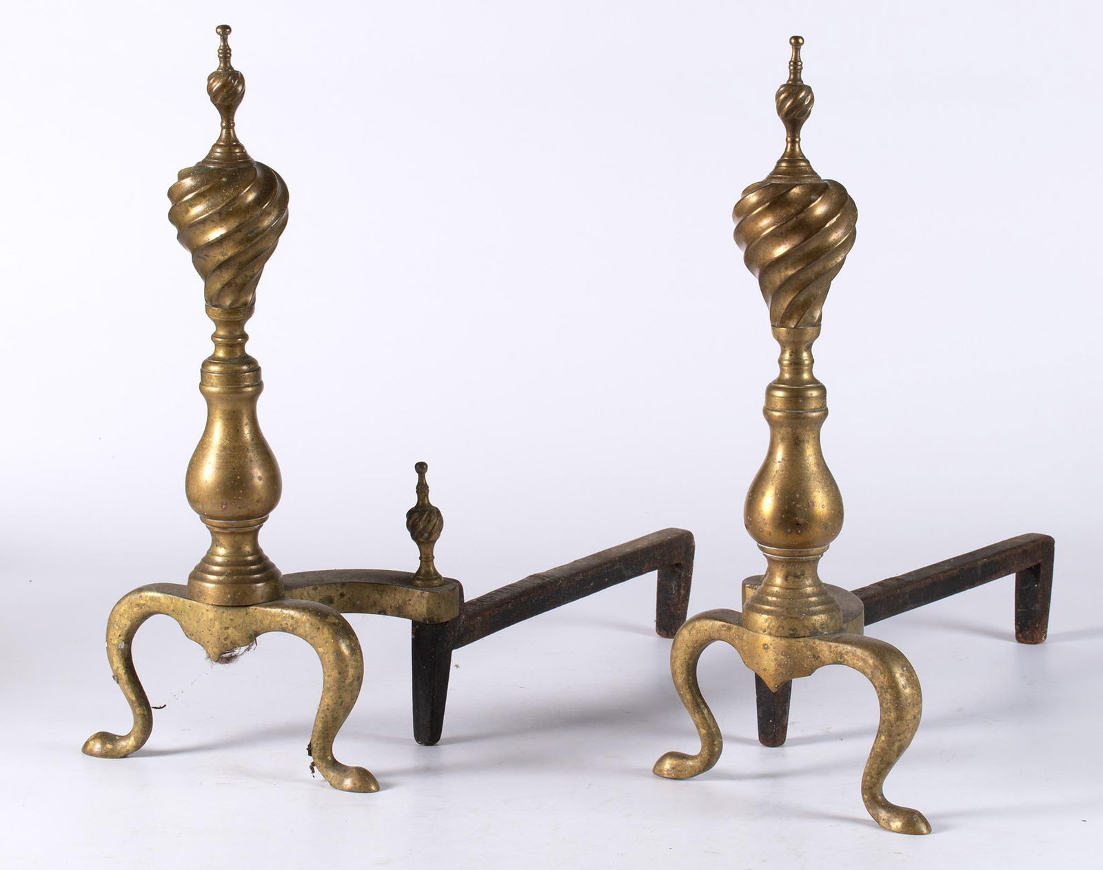 A Pair of Brass Rostand Andirons (1 of 2)
