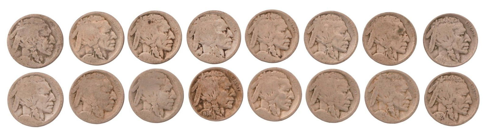 A Grouping of United States Indian Head Nickels (1 of 2)