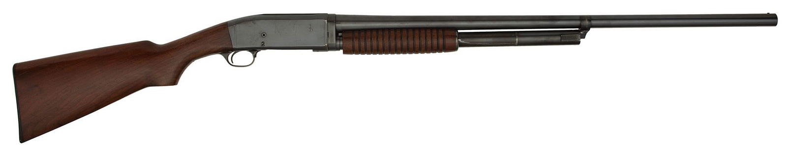 **Rare Remington Model 10 Take Down Shotgun: 12 gauge, 30" barrel, S/N 211187. Blue finish, walnut stock and grooved forearm. Rem UMC logo on the triggerguard. Hard Rubber buttplate with Remington Logo. This shotgun retains nearly all of the blu