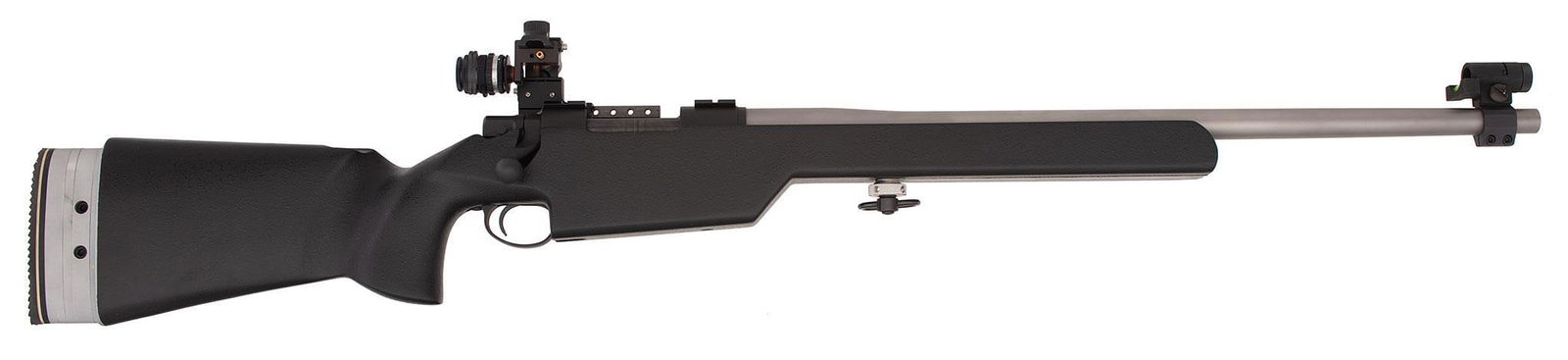 * McMillan Tac 308 Match Grade Target Rifle: .308 win caliber, 24" heavy match grade barrel, SN 10642. Left side of the barrel marked with caliber and left side of the receiver marked with single line McMillan address. Heavy stainless match
