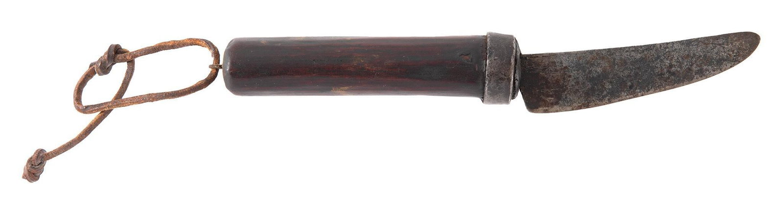 Wood Handled Skinning Knife: 4" skinning type blade, wood handle. Overall very good example of a Americana made knife.