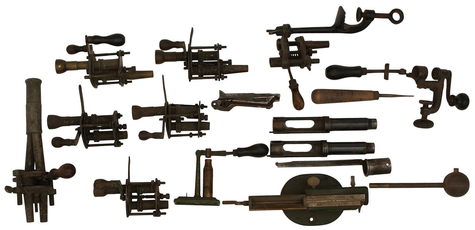 Large Lot of 19th century Shotgun Crimpers: Lot includes 19th century reloading tools and shotgun crimpers. See photos for details.