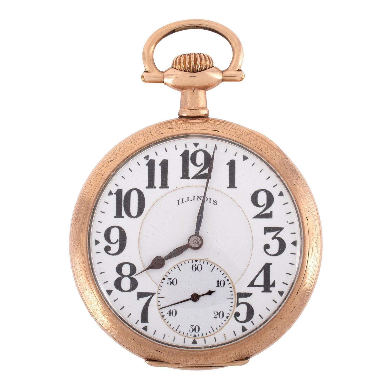 Illinois Watch Co. Open Face Pocket Watch (1 of 4)