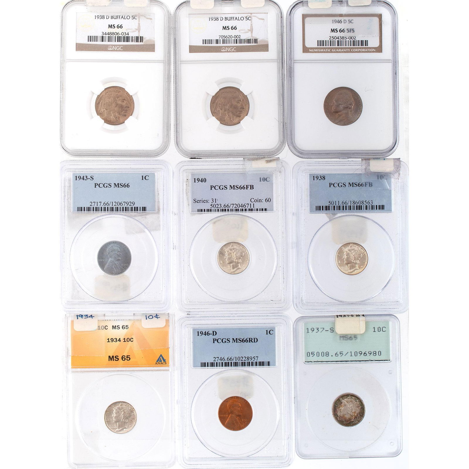 Grouping of Highly Graded United States Coins (1 of 2)