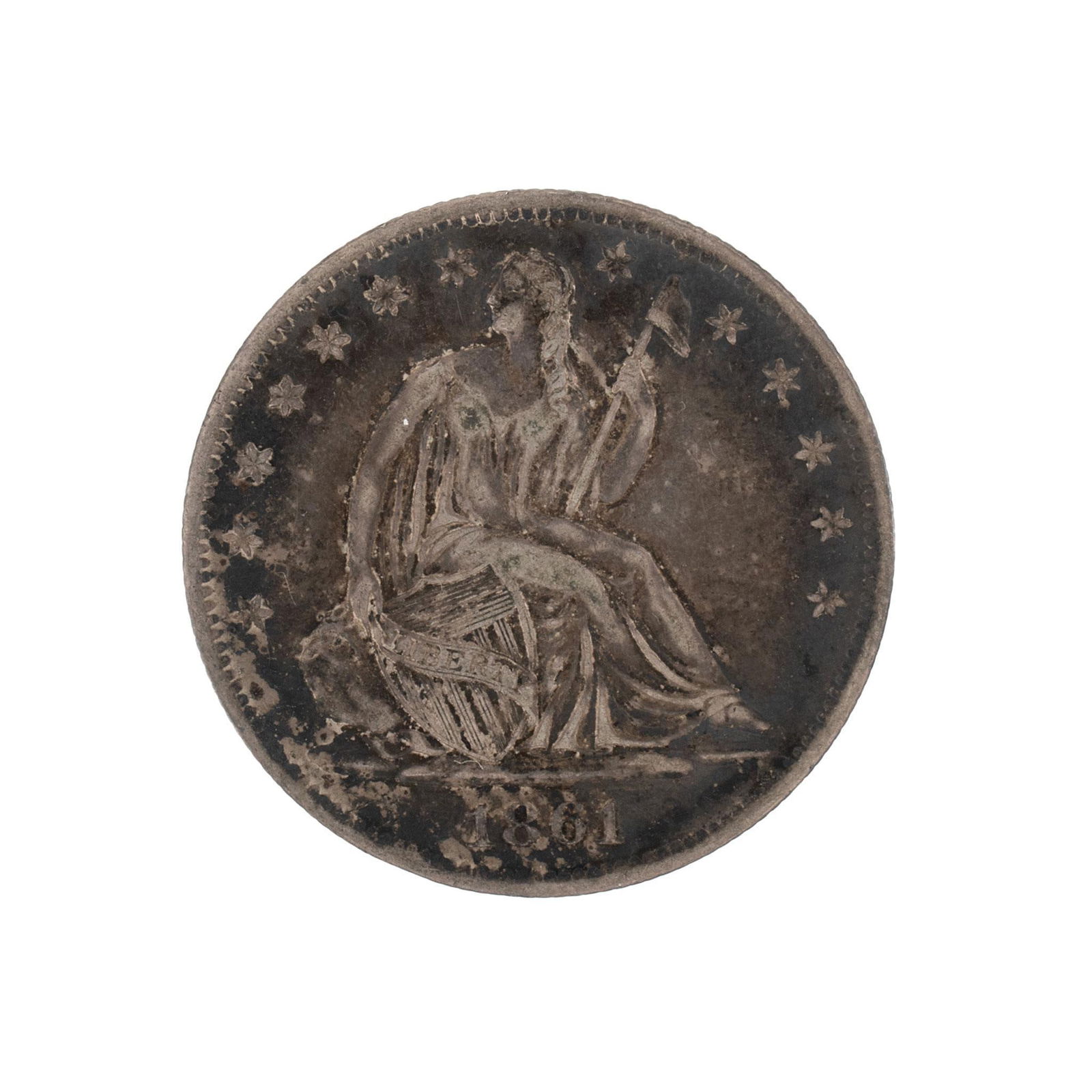 United States 1861-O Seated Liberty Half Dollar Coin (1 of 2)