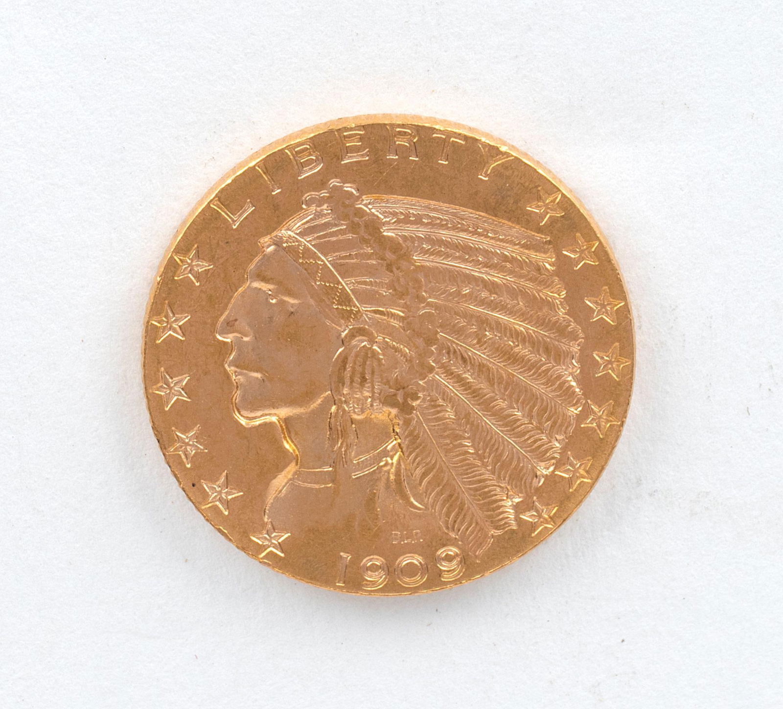 United States 1909 Indian Head 5 Dollar Gold Coin (1 of 2)