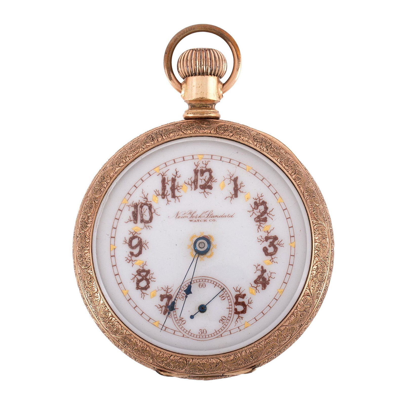 New York Standard Watch Co. Open Face Pocket Watch (1 of 4)