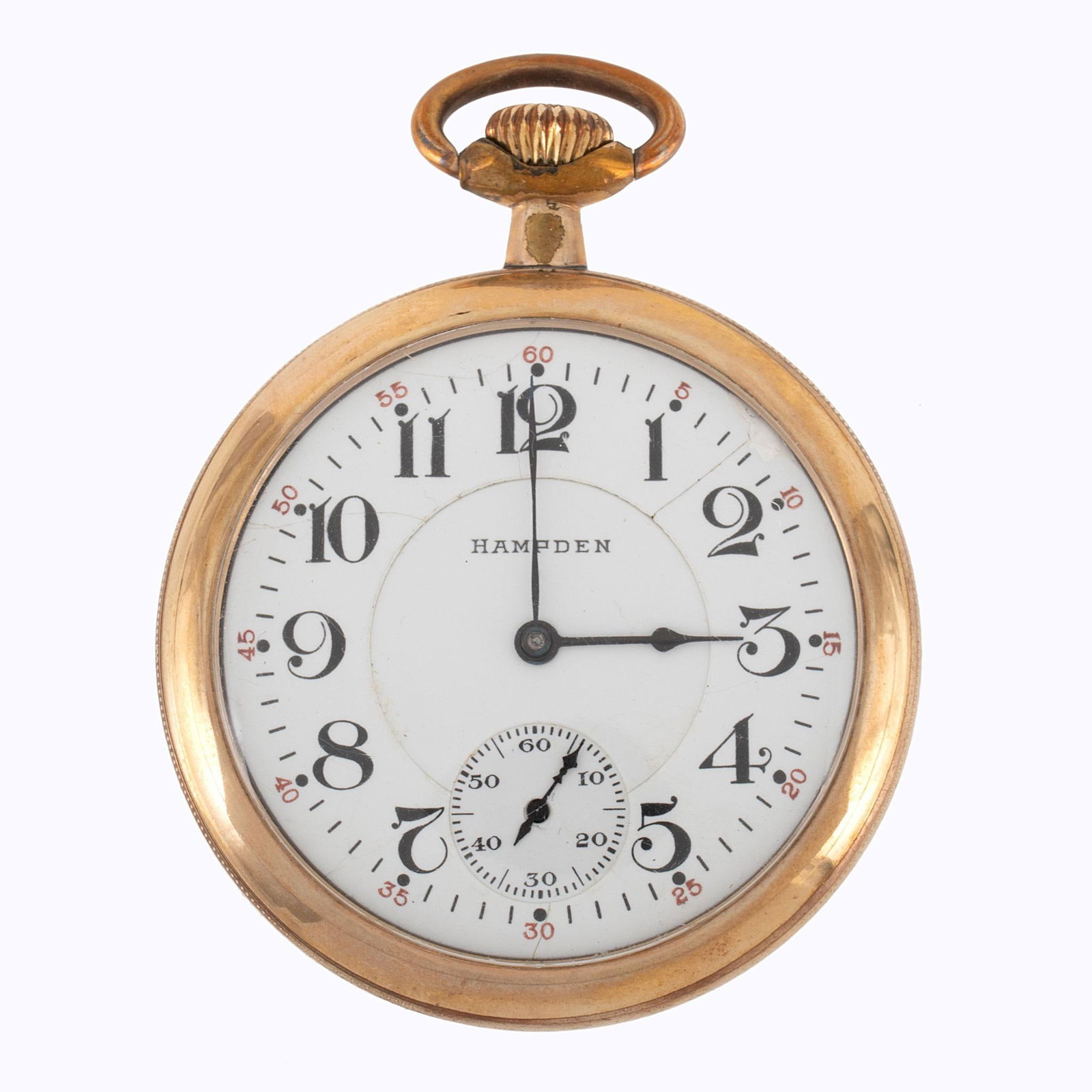 Hampden Watch Co. Gold Filled Open Face Pocket Watch (1 of 4)