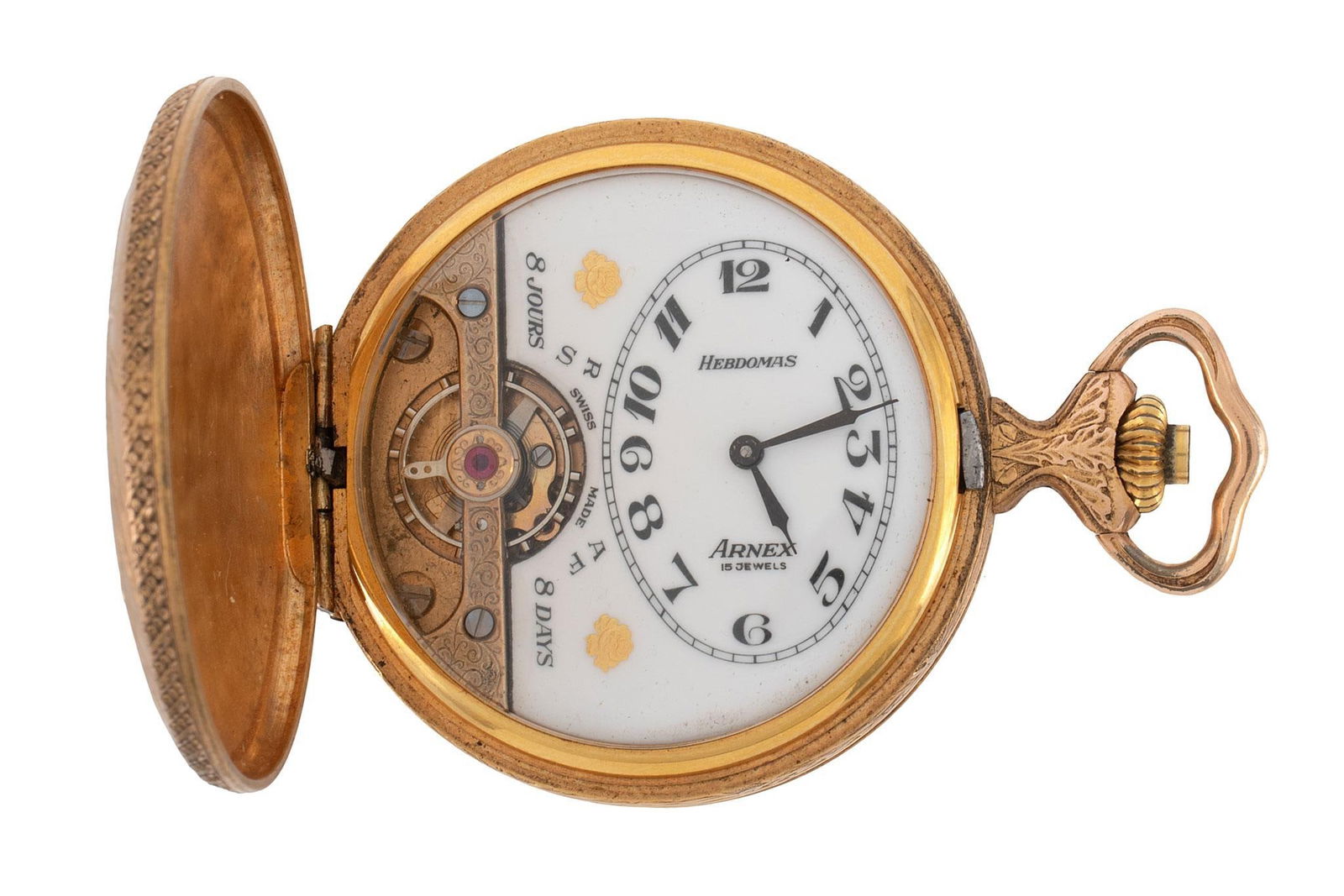 Swiss Herdomas Anex Gold Filled Hunter Pocket Watch (1 of 5)