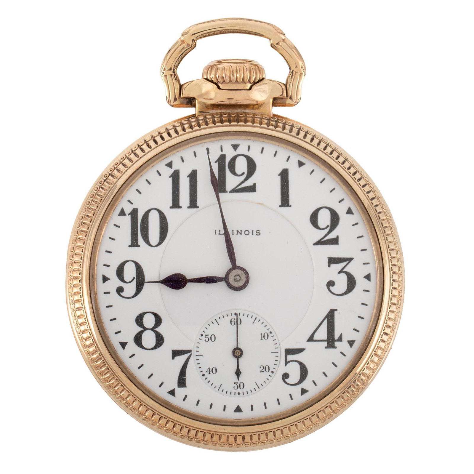 Illinois Watch Co. Gold Filled Open Face Pocket Watch (1 of 4)