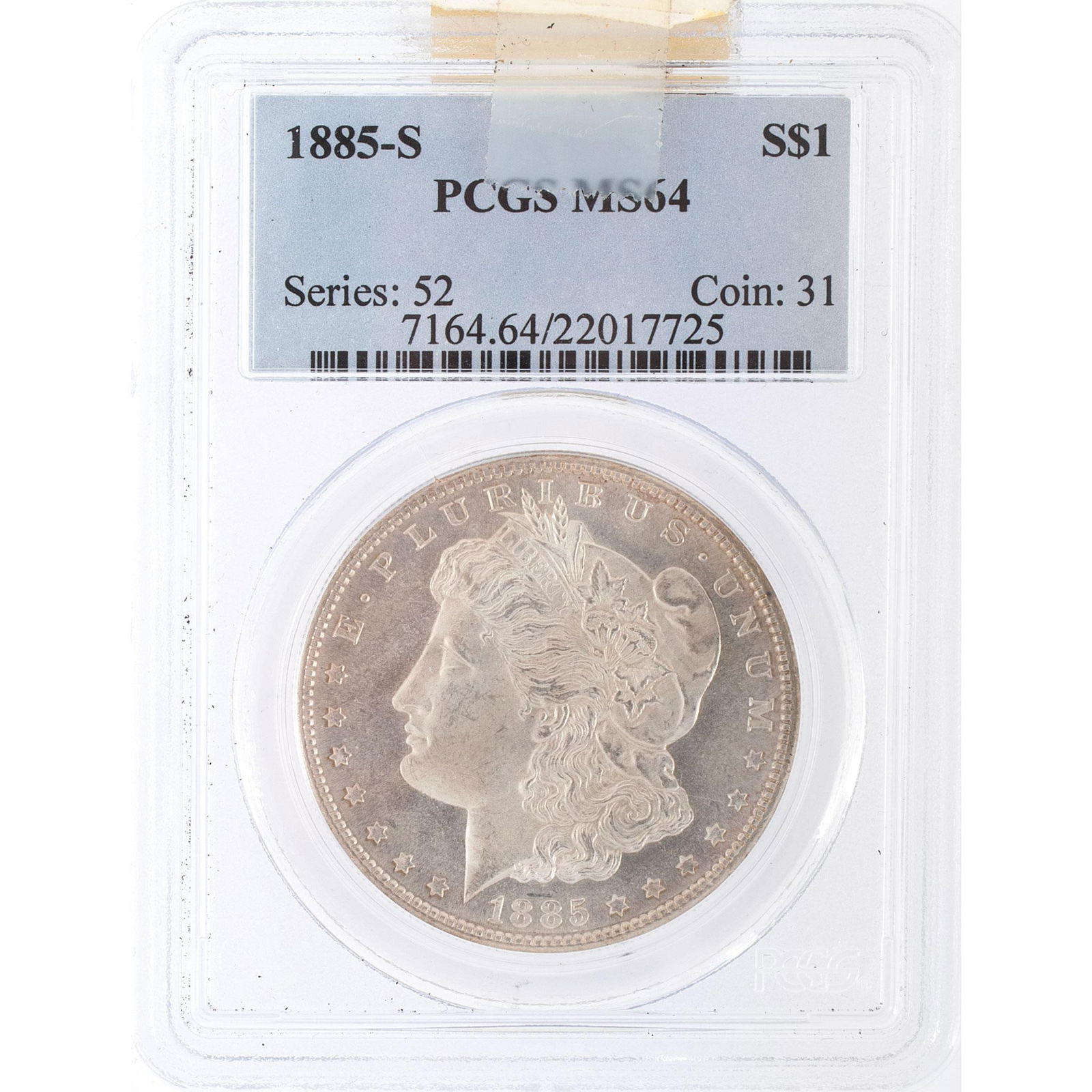 United States 1885-S Silver Morgan Dollar Coin (1 of 2)