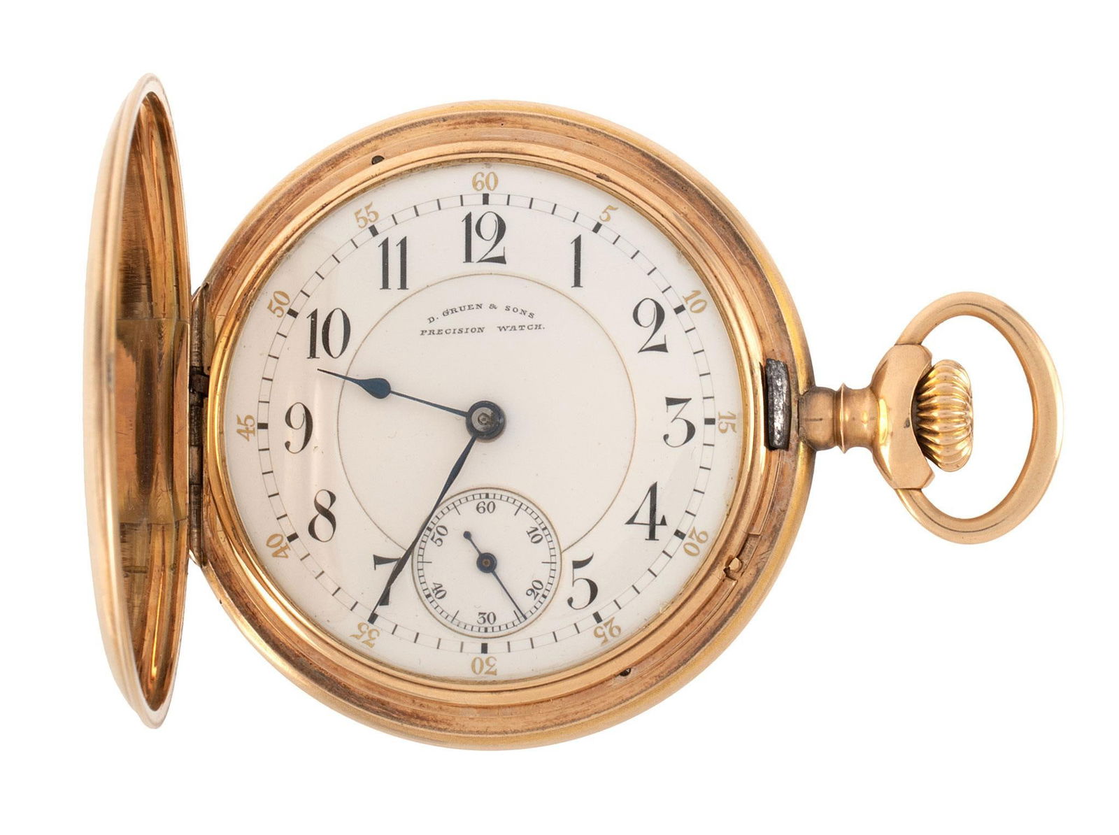 D. Gruen and Sons 14K Precision Pocket Watch (1 of 4)
