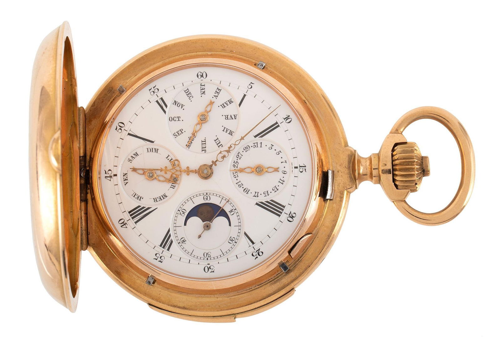 Rare Swiss Made Mermod Fres Geneve 18K Yellow Gold Pocket Watch (1 of 5)