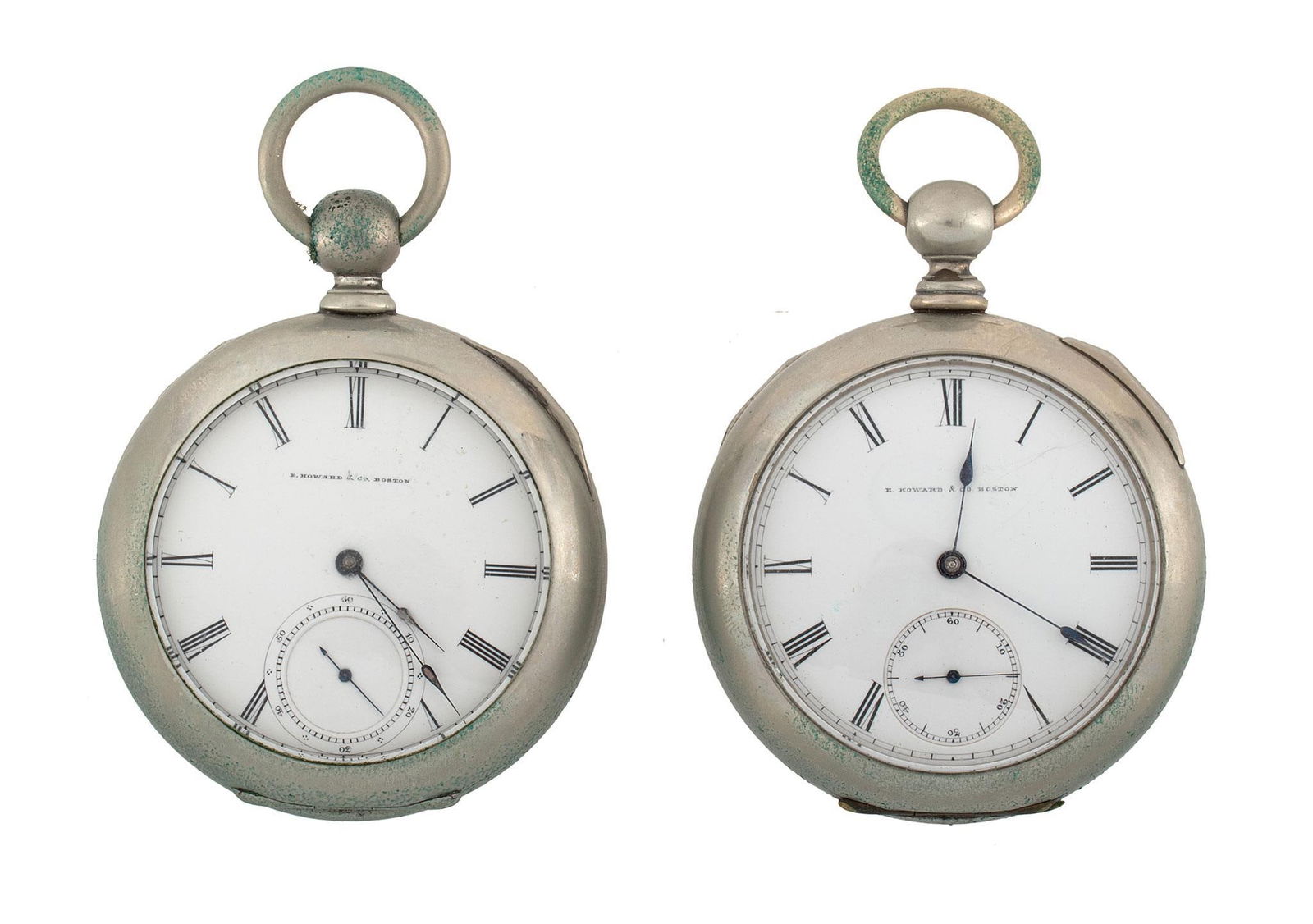 Two E. Howard and Co. Silverine Pocket Watches (1 of 2)