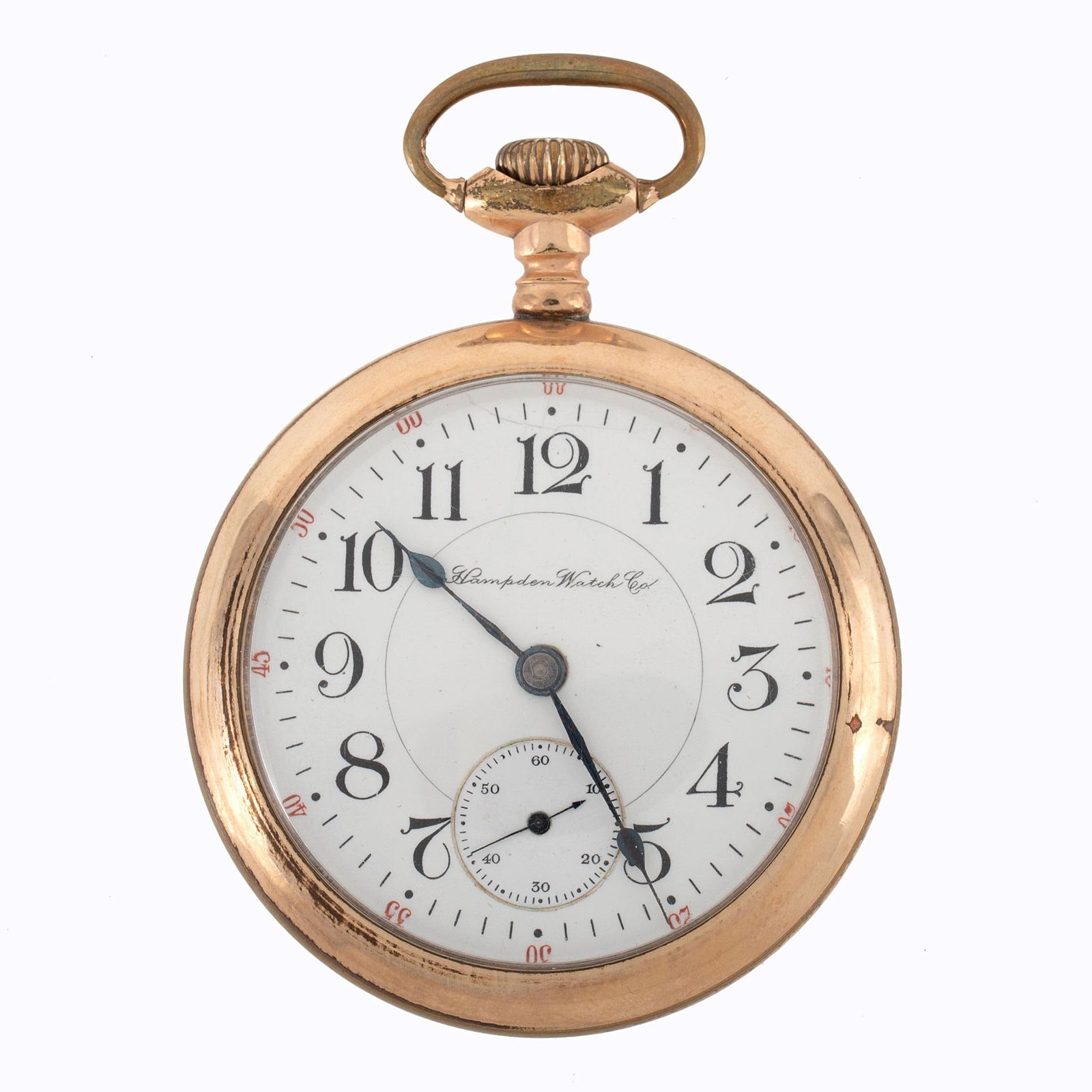 Hampden Watch Co. Gold Filled Open Face Pocket Watch (1 of 4)