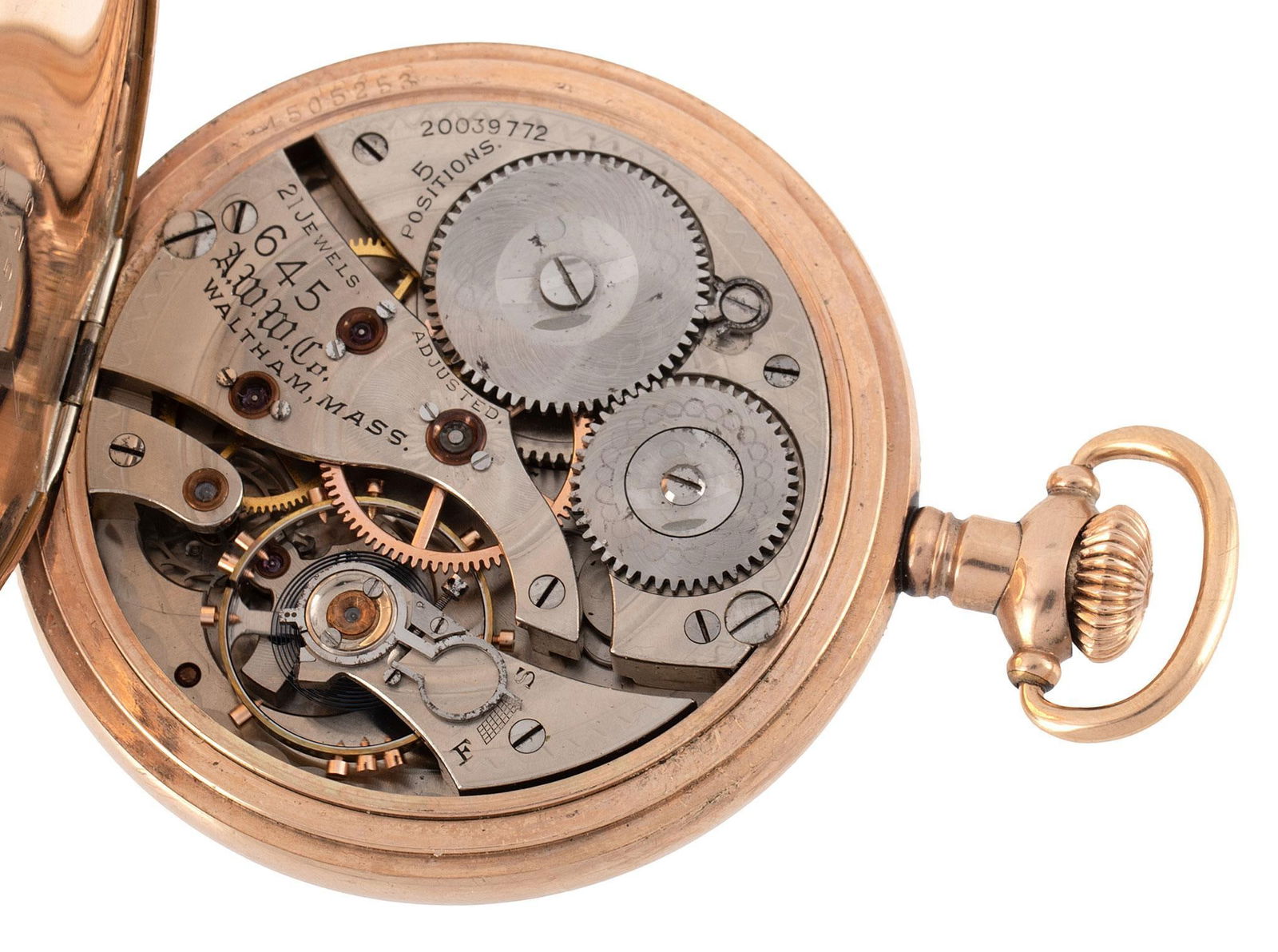 Waltham Open Face Pocket Watch - 3