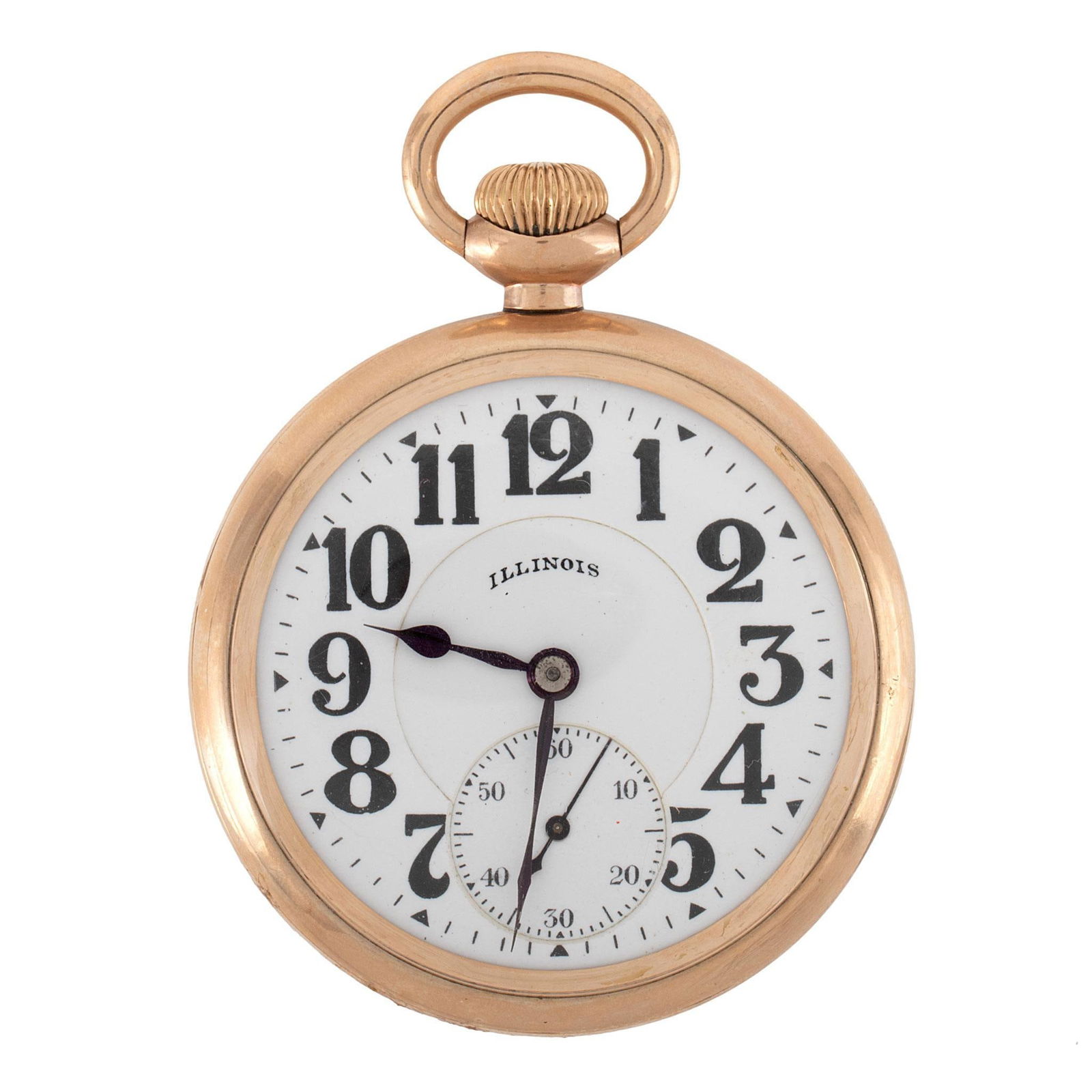 Illinois Watch Co. Bunn Special Gold Filled Pocket Watch: An Illinois Watch Co. Bunn Special gold filled open face pocket watch, works marked Illinois Watch Springfield Bunn Special, 23 jewels, serial #3948728, decorated case marked Keystone Watch Case