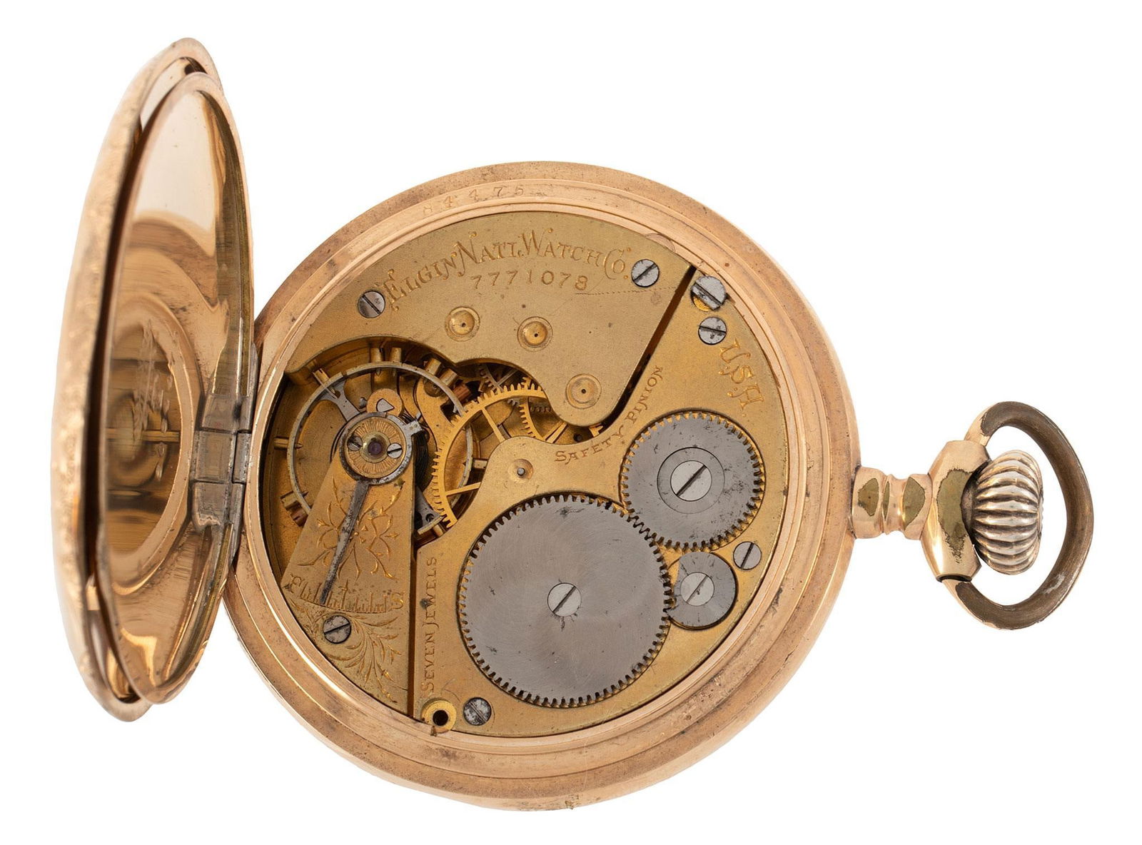Elgin Gold Filled Pocket Watch - 4