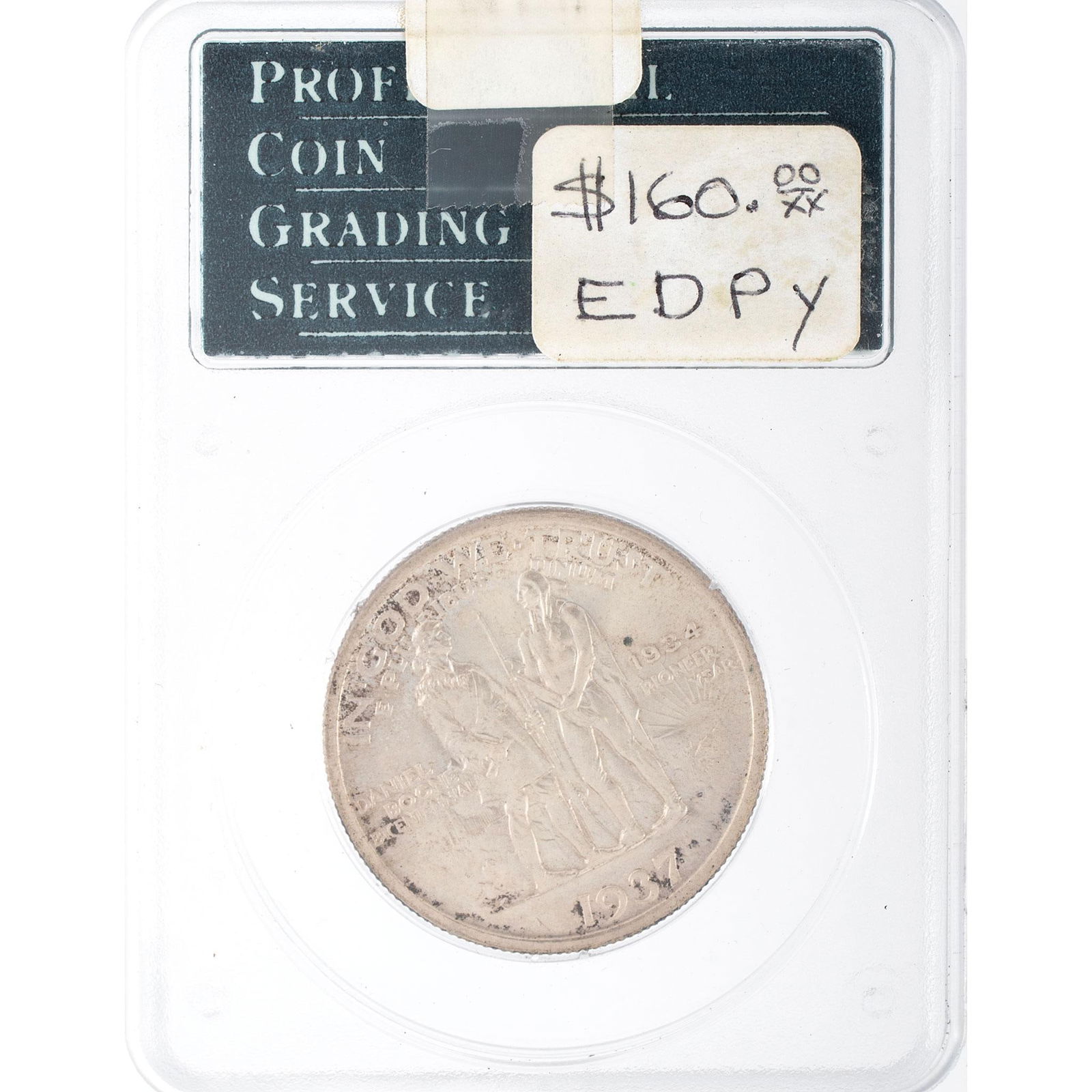 United States 1937 Daniel Boone Commemorative Half Dollar Coin (1 of 2)