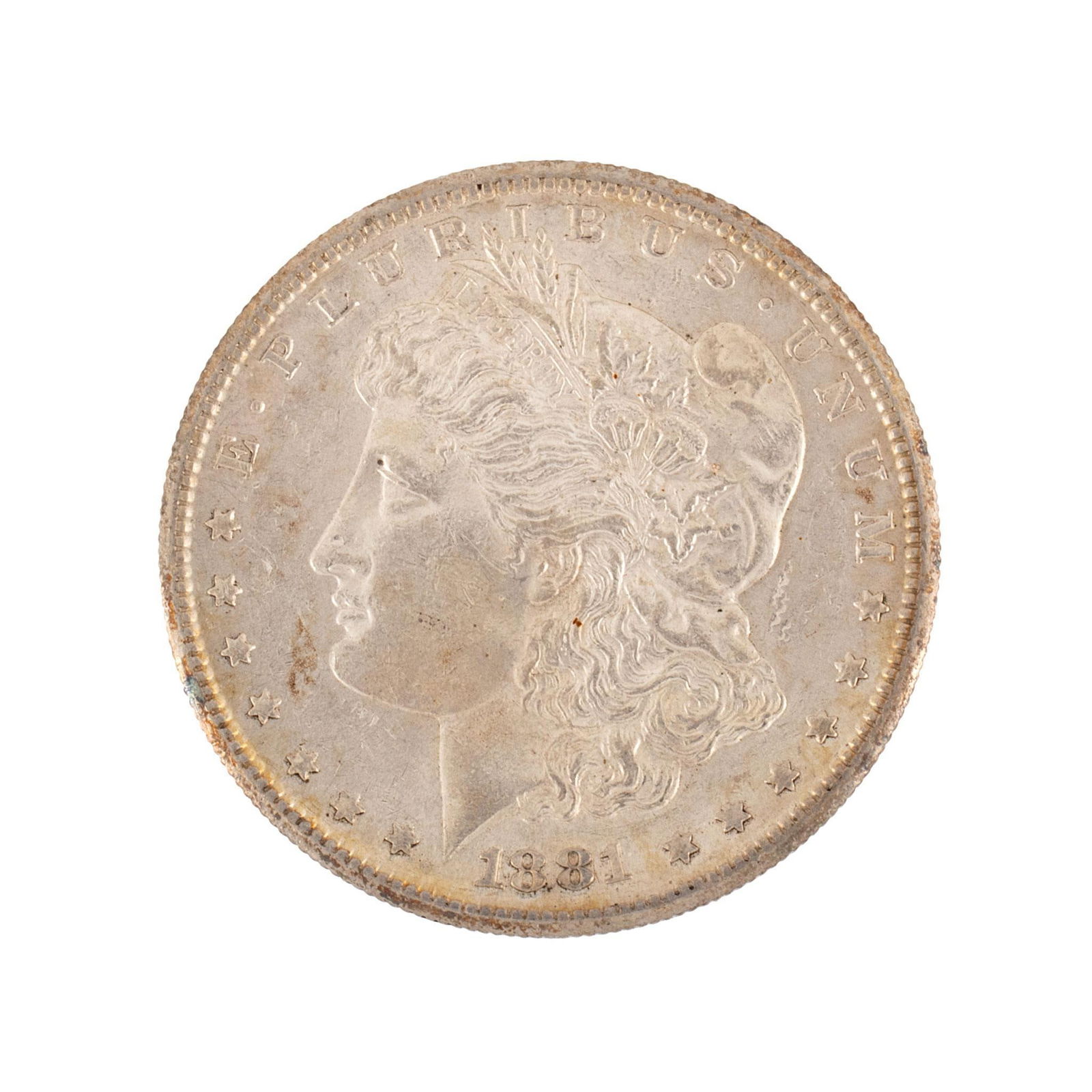 United States 1881-S Silver Morgan Dollar Coin (1 of 2)