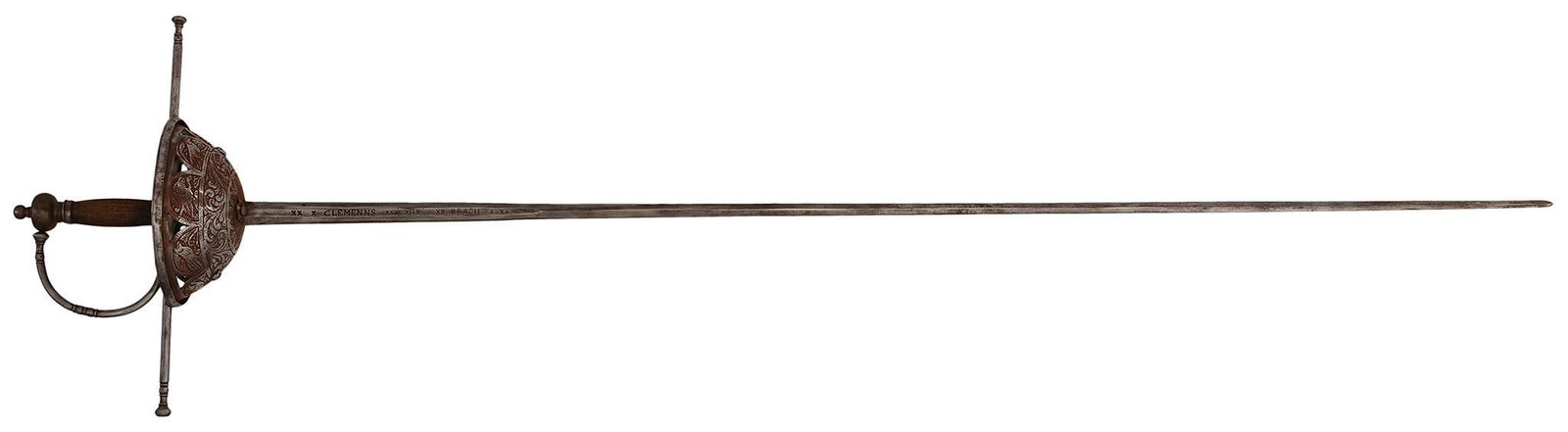 A Good Late 17th/Early 18th Century Pierced And Chiseled Cup Hilt Rapier (1 of 7)