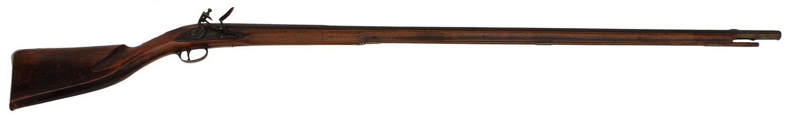 Rare Early American Club Butt Musket Fitted With Bayonet (1 of 8)
