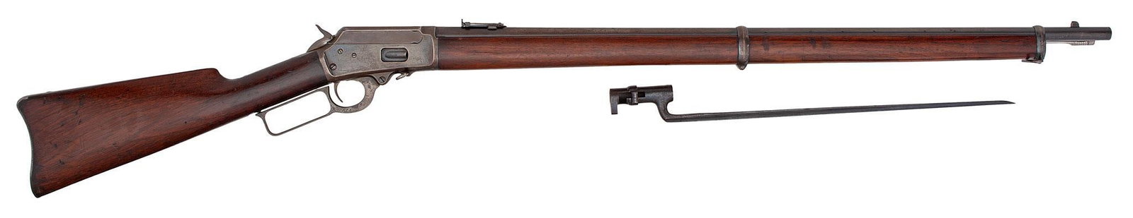 Rare Marlin Model 1894 Lever Action Musket with Angular Bayonet (1 of 8)