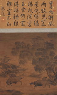 A Chinese Scroll Painting By Li Di: A Chinese Scroll Painting By Li Di L:81cm;W:52cm