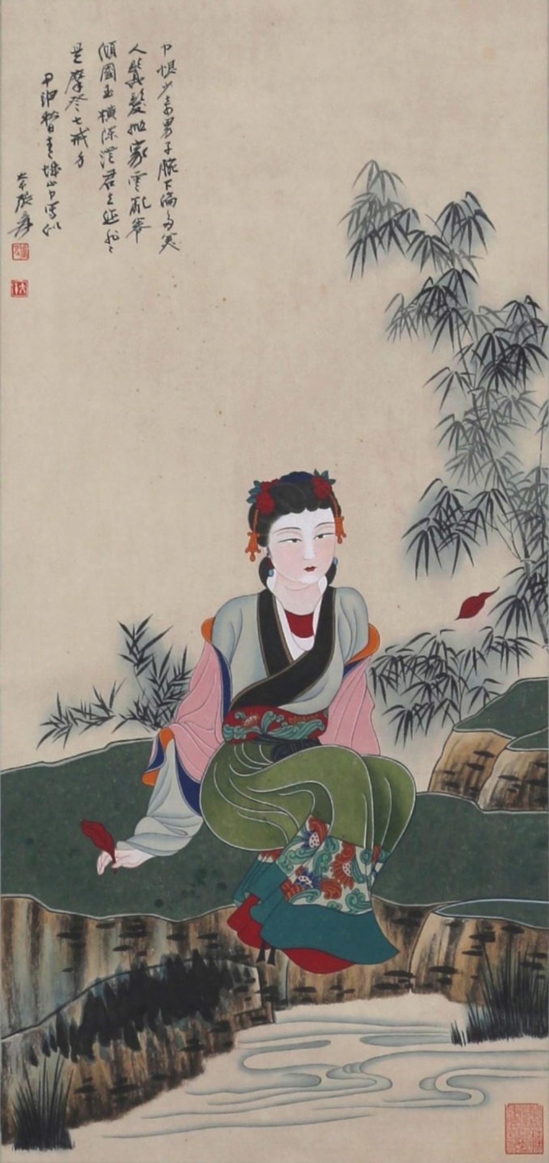 A Chinese Scroll Painting By Zhang Daqian: A Chinese Scroll Painting By Zhang Daqian 87*41cm