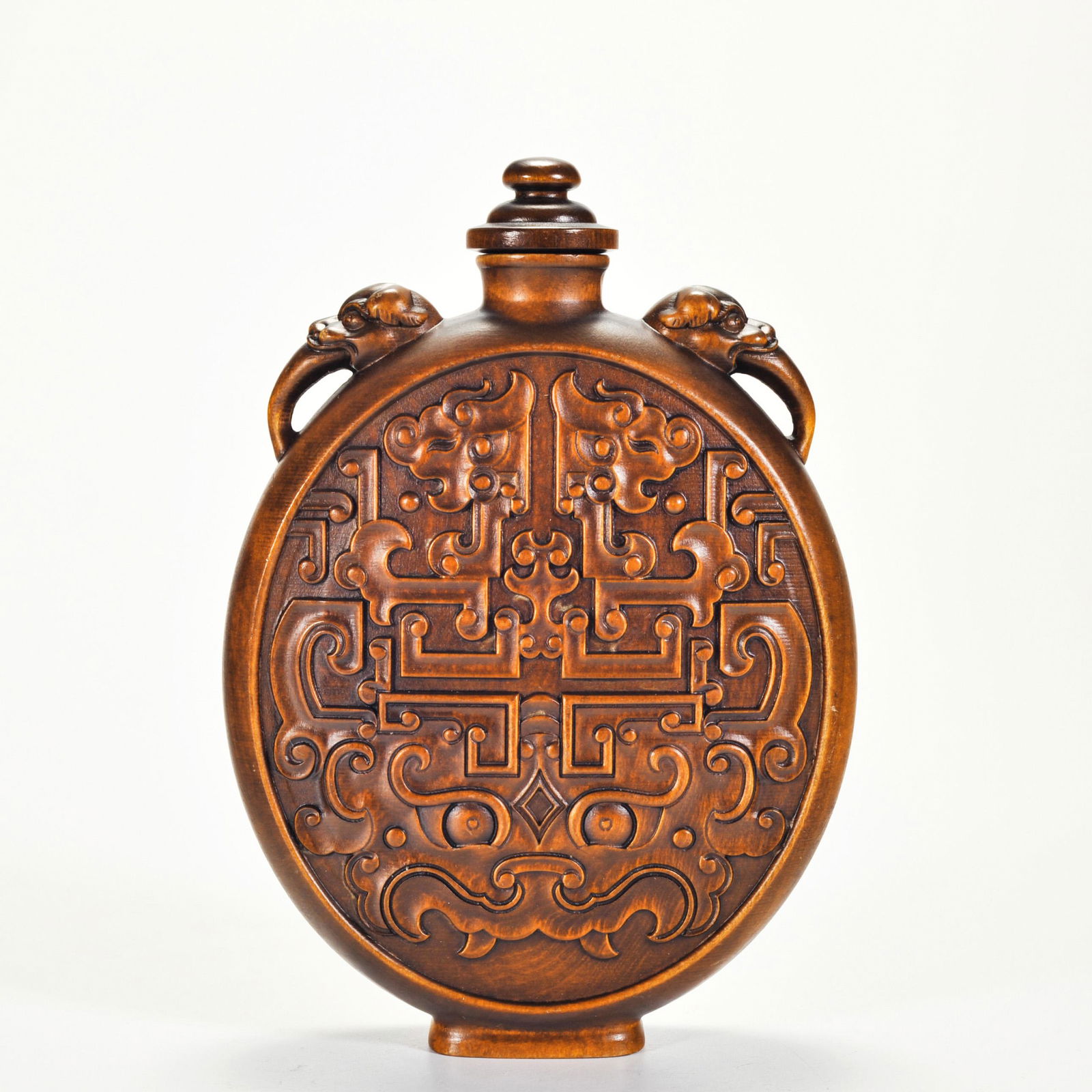 A Carved Boxwood Snuff Bottle Qing Dynasty (1 of 10)