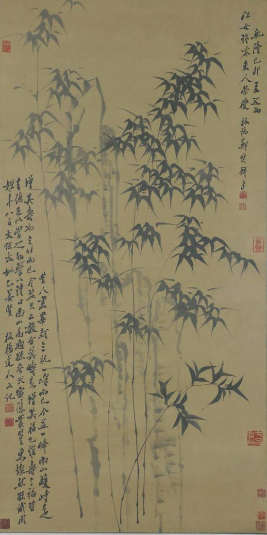 A Chinese Scroll Painting By Zheng Banqiao: A Chinese Scroll Painting By Zheng Banqiao 136x68cm4