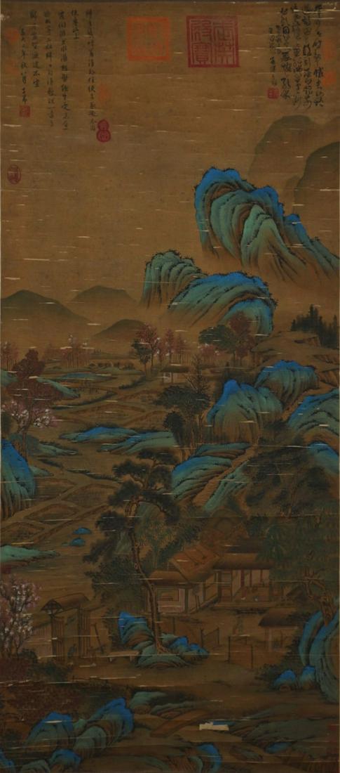 A Chinese Scroll Painting By Zhao Mengfu: A Chinese Scroll Painting By Zhao Mengfu 145x64cm