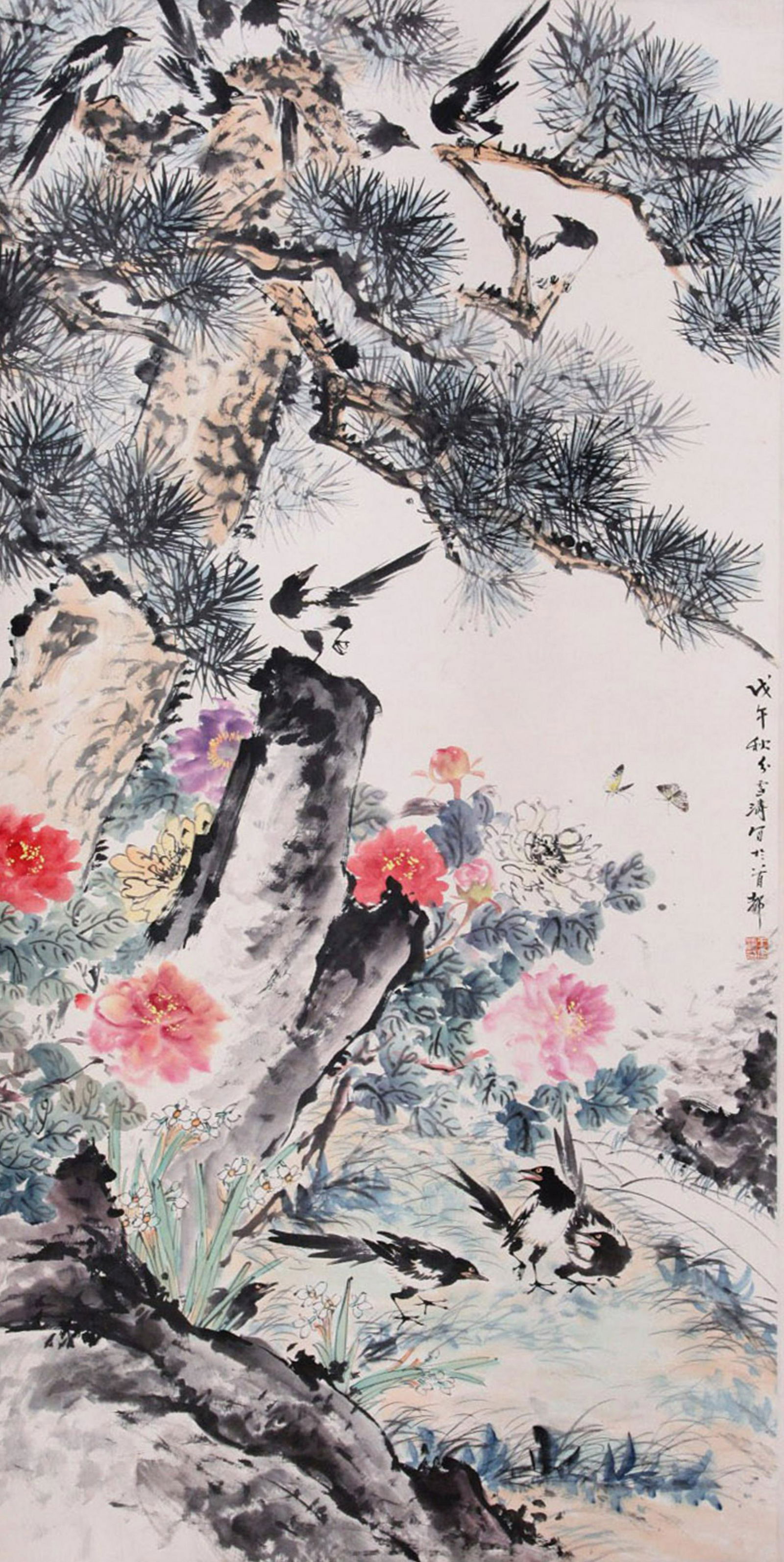 A Chinese Scroll Painting By Wang Xuetao (1 of 5)
