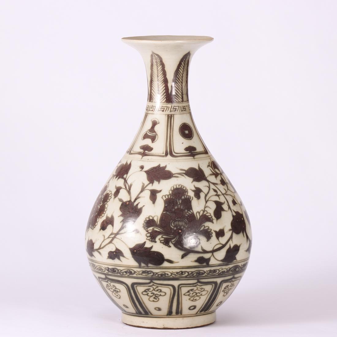 A Chinese Copper Red Vase Yuhuchunping Ming Dyn. (1 of 8)