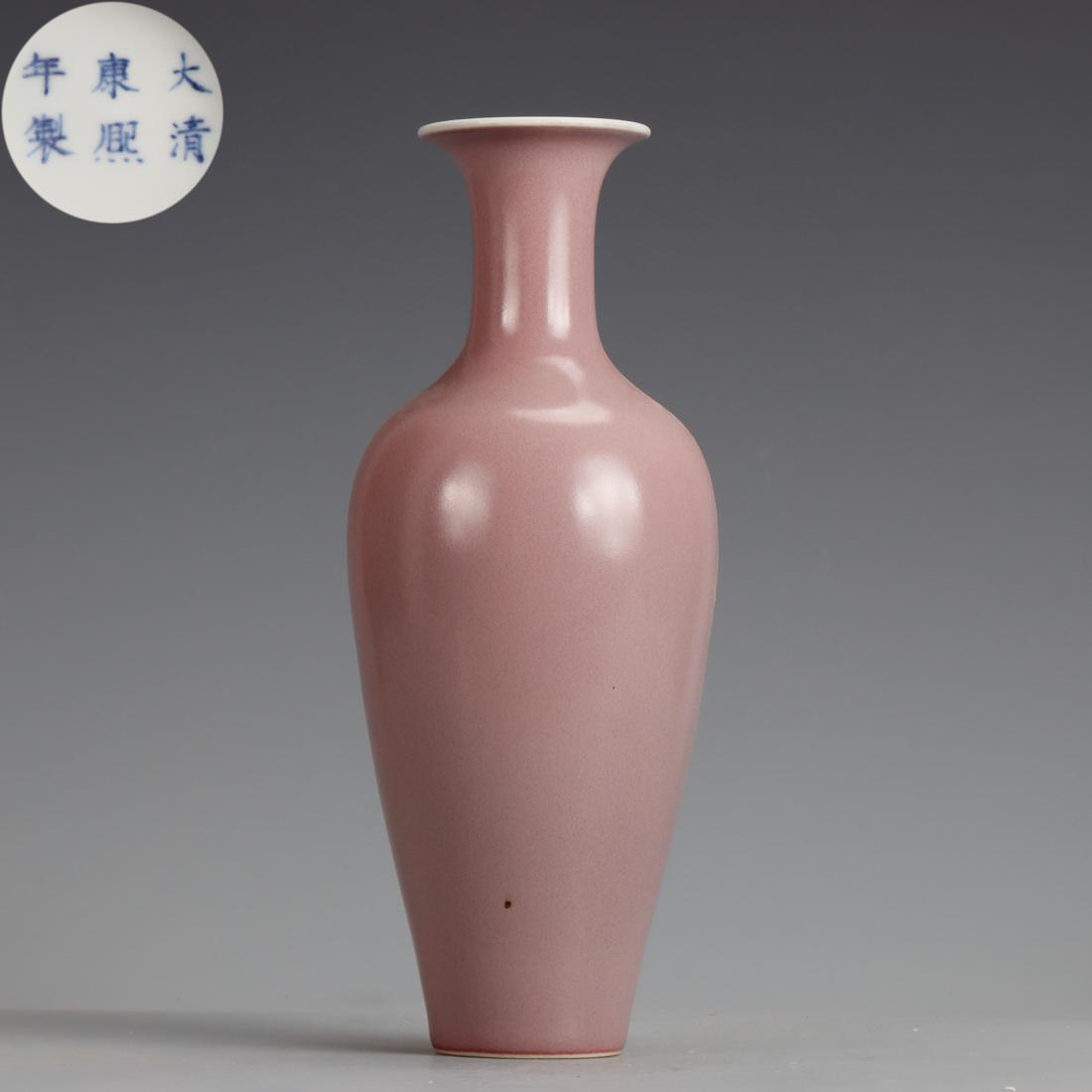 A Chinese Peaches Bloom Glazed Vase Qing Dyn. (1 of 6)