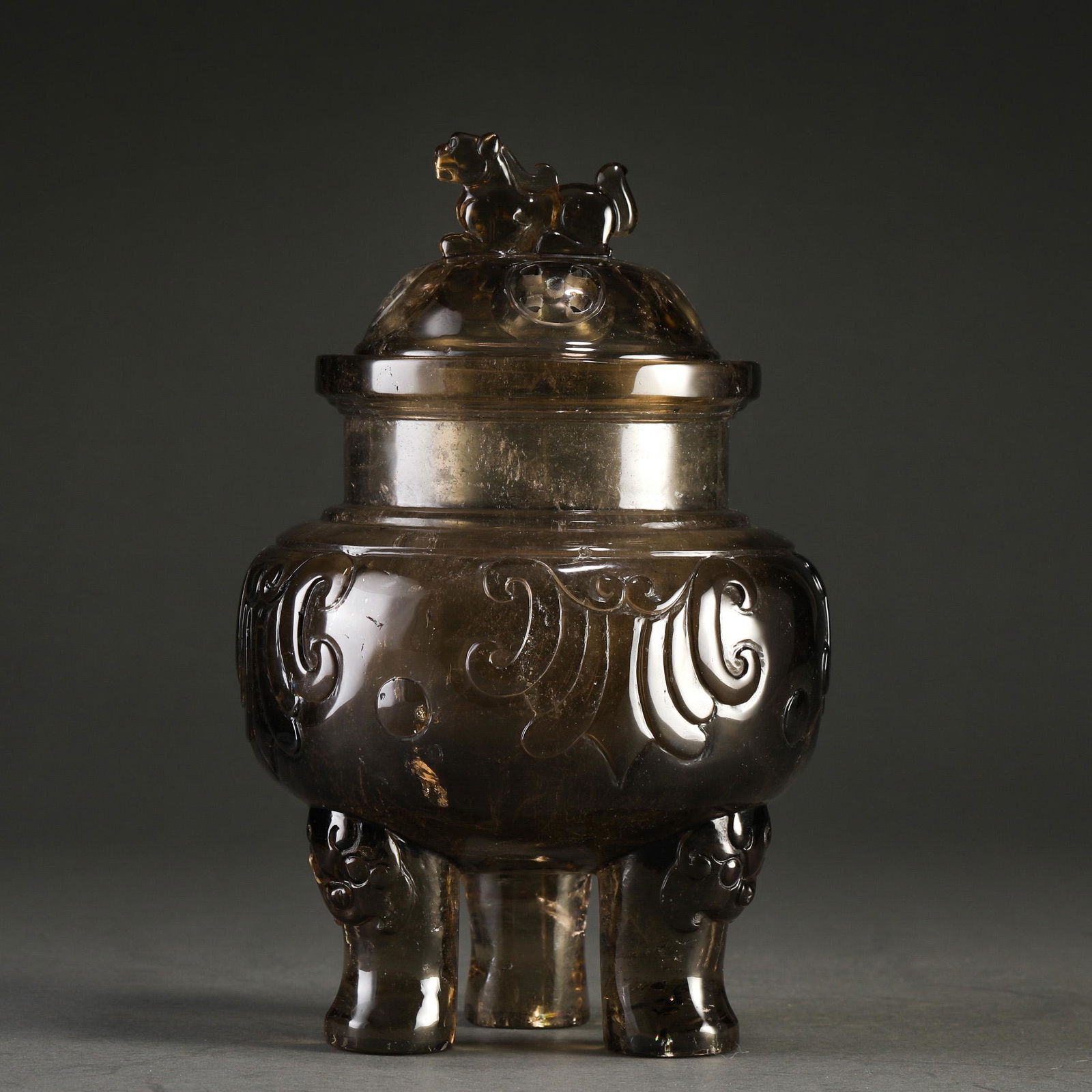 A Chinese Carved Rock Crystal Incense Burner (1 of 10)