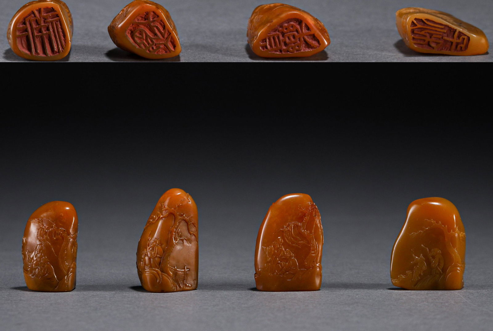A Set of Four Chinese Tianhuang Seals (1 of 9)