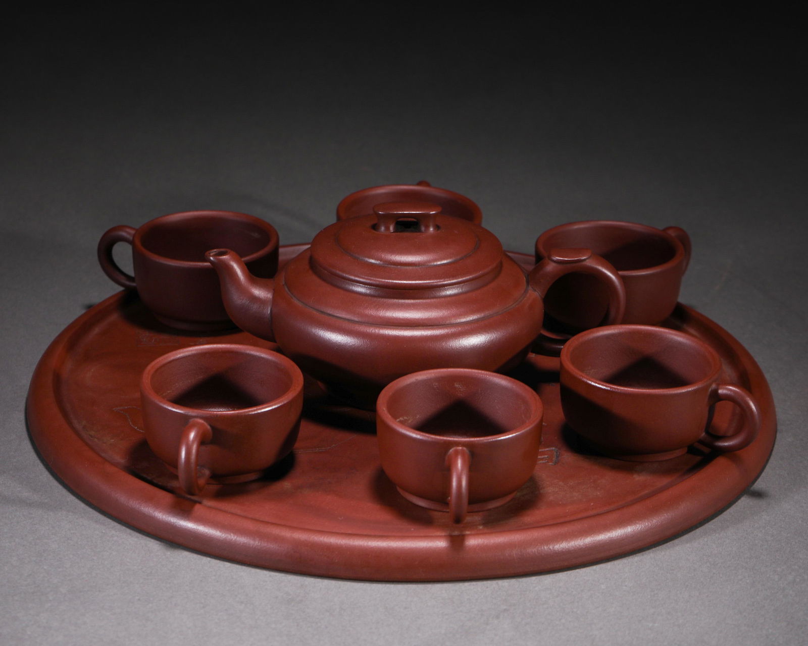 A Set of Chinese Yixing Glazed Tea-wares (1 of 8)