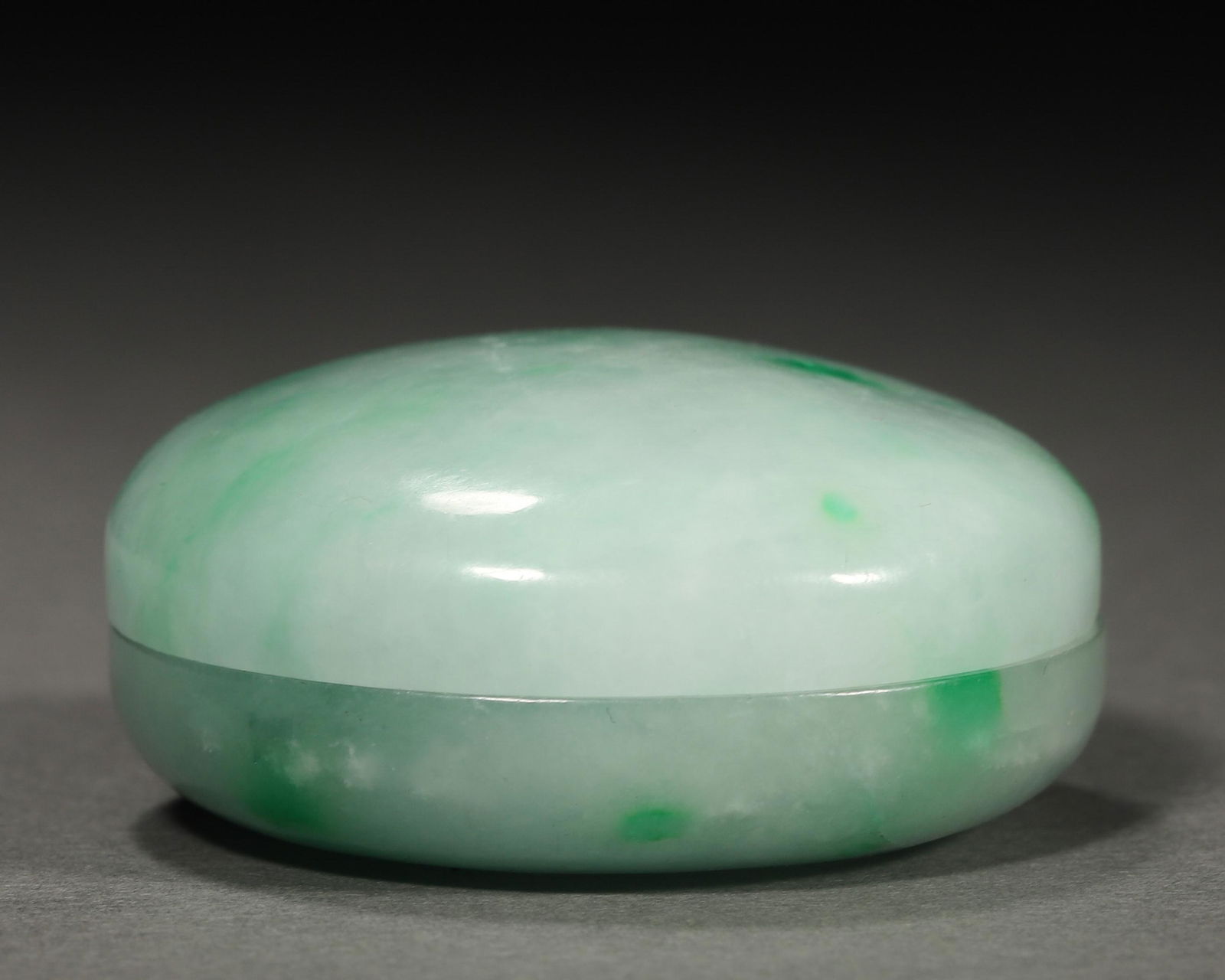A Chinese Carved Jadeite Pomander Box and Cover (1 of 5)