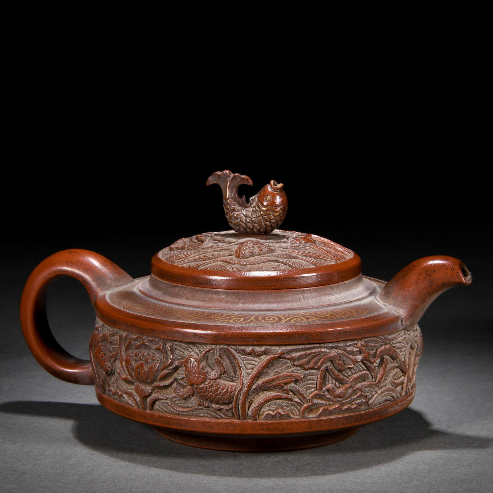 A Chinese Yixing Glaze Teapot (1 of 9)