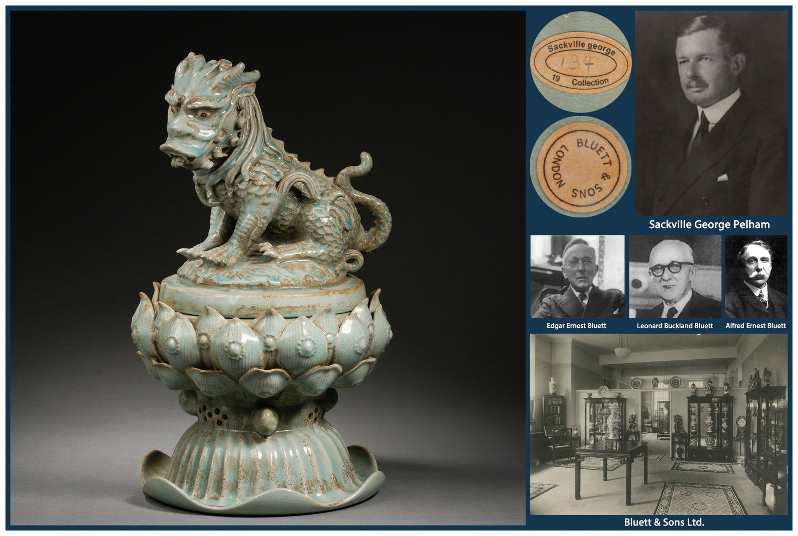 A Chinese Ru-ware Mythical Beast Incense Burner (1 of 15)