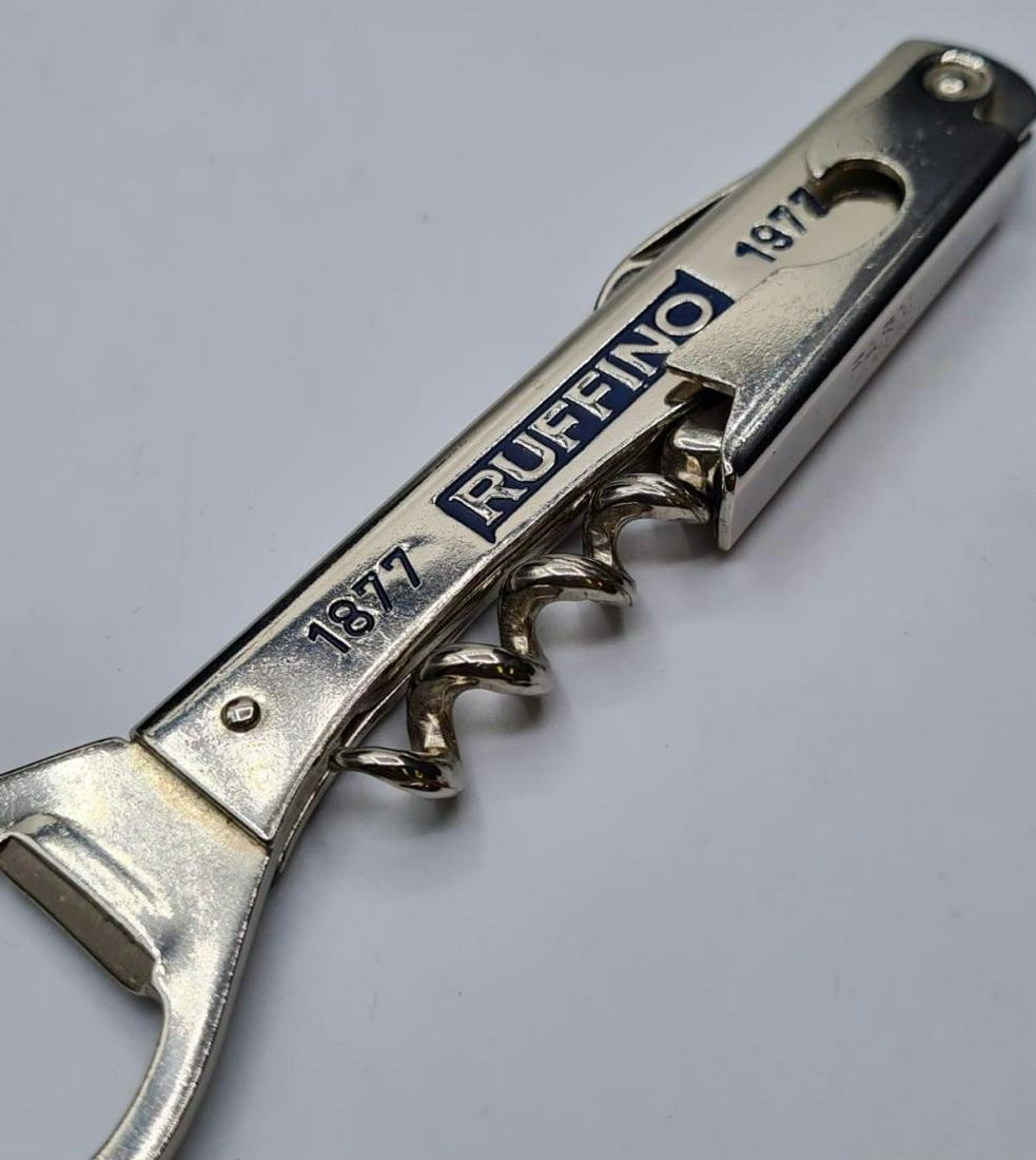 Vintage Ruffio 'Barman's friend'. Centenary model.: Vintage Ruffio 'Barman's friend'. Centenary model. Combining bottle openers, corkscrew and penknife. Marking for Ruffiuo Maniago, Italy.