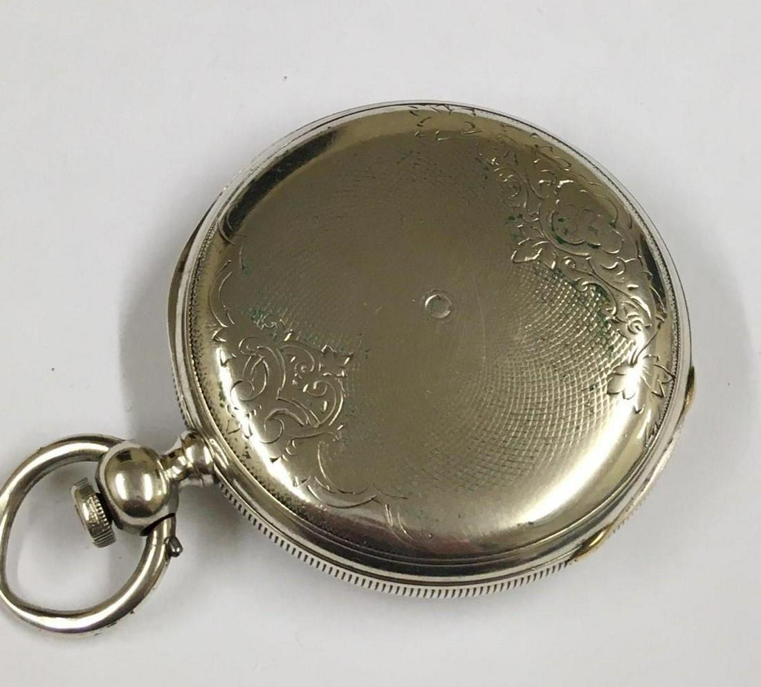 Antique solid silver Longines full HUNTER POCKET WATCH.: Antique solid silver Longines full HUNTER POCKET WATCH. triple signed. missing glass A/F