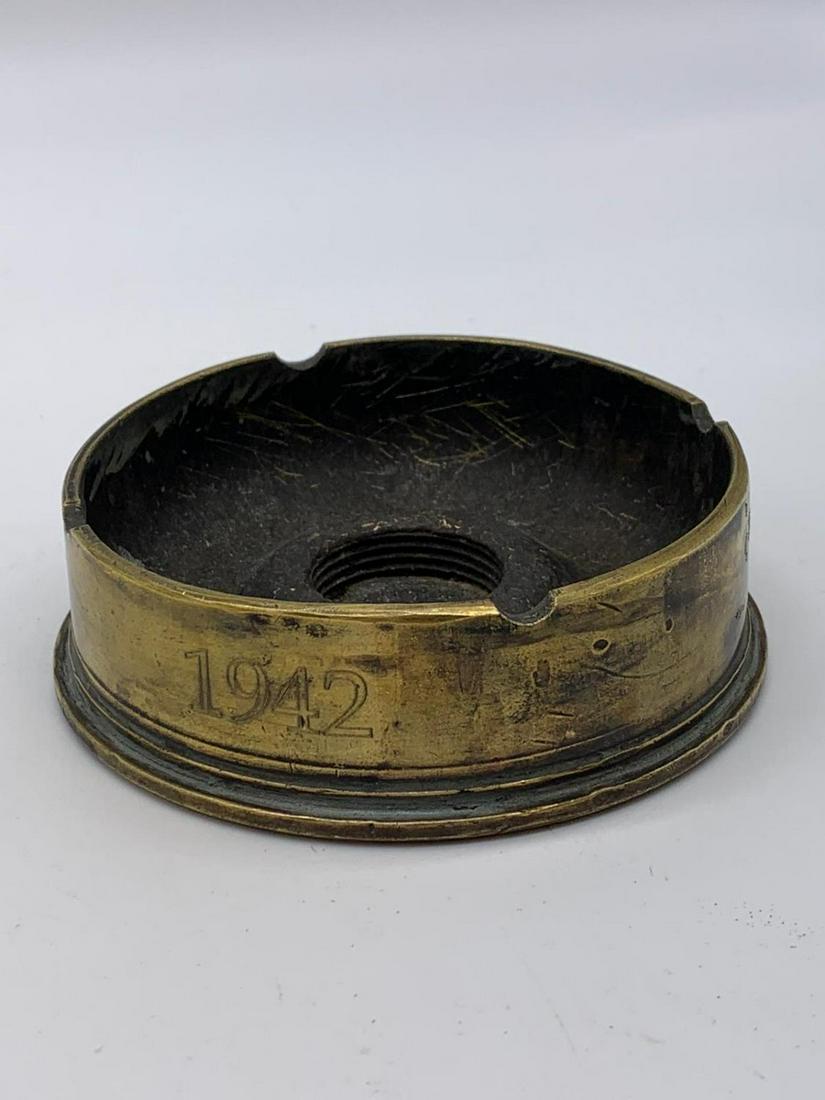 WW2 Trench Art Desert Rats Ashtray El-Alamein.: WW2 Trench Art Desert Rats Ashtray El-Alamein.